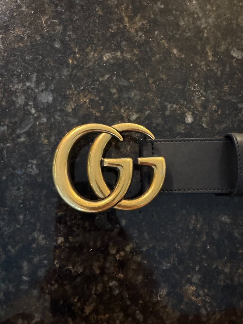 Gucci GG Marmont Wide Belt in Black/Gold Size 100 - Picture 2 of 5